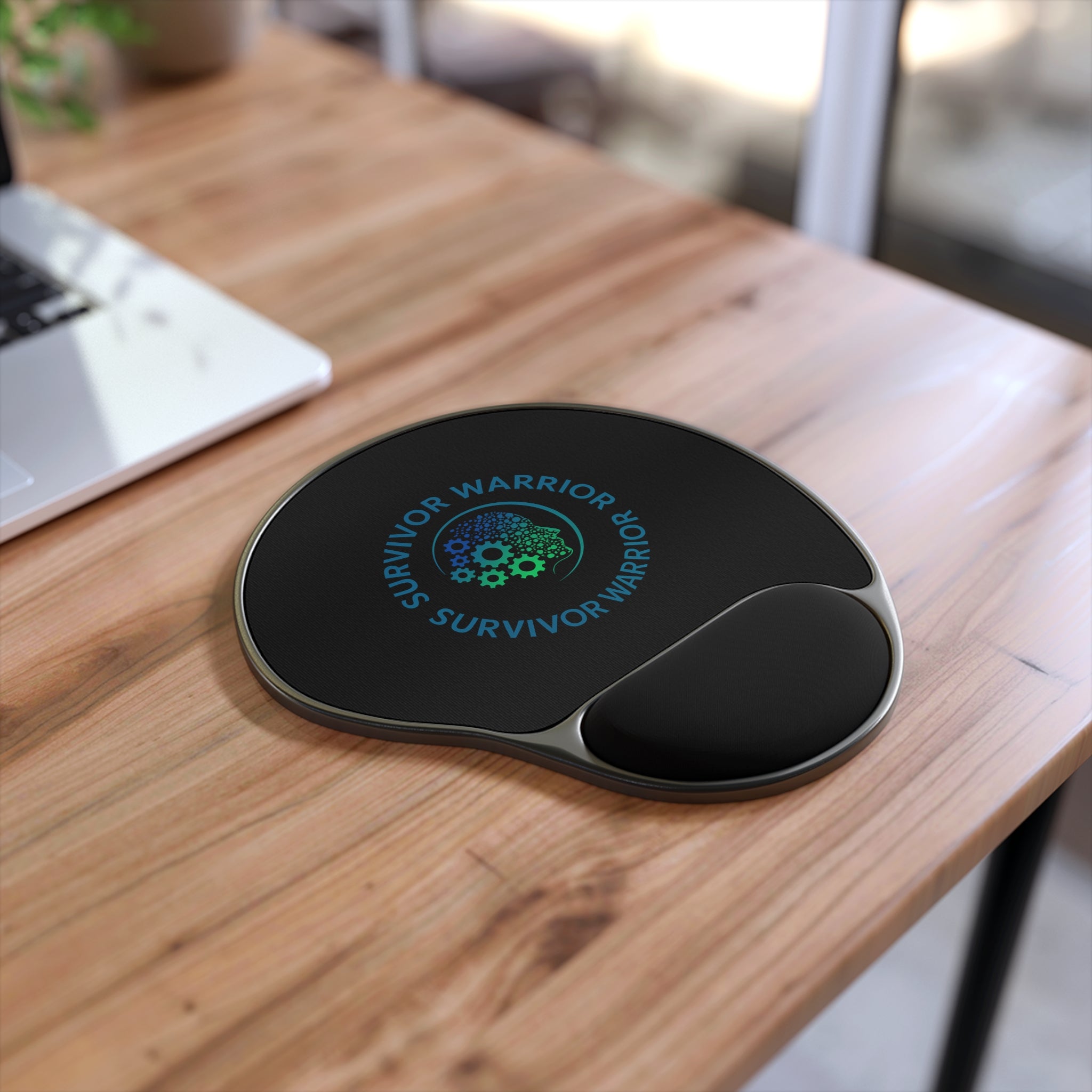 Survivor Warrior Gel Mouse Pad with Wrist Rest — Ergonomic Support for Cancer & Illness Survivors