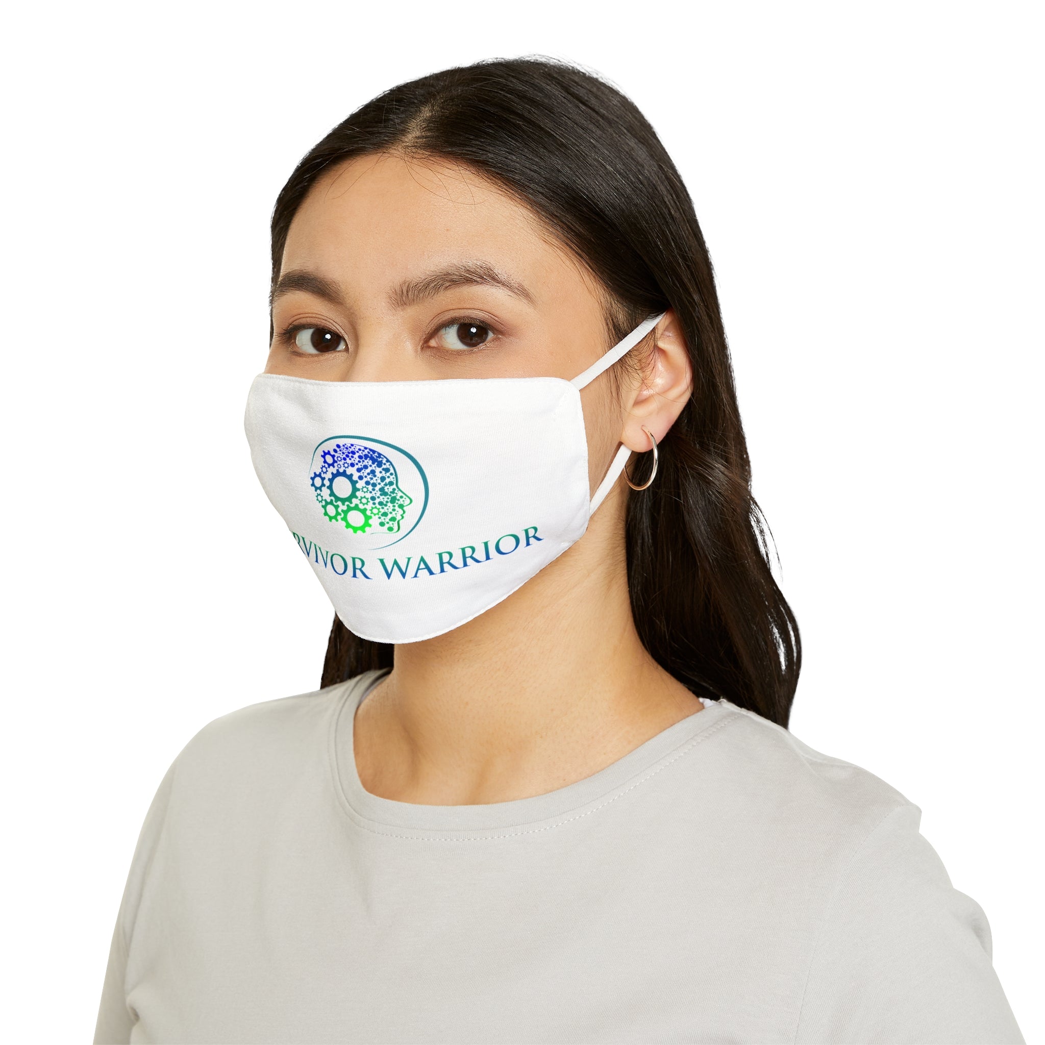 Survivor Warrior Face Mask — Adjustable Snug-Fit Polyester Mask with Empowering Ribbon Design