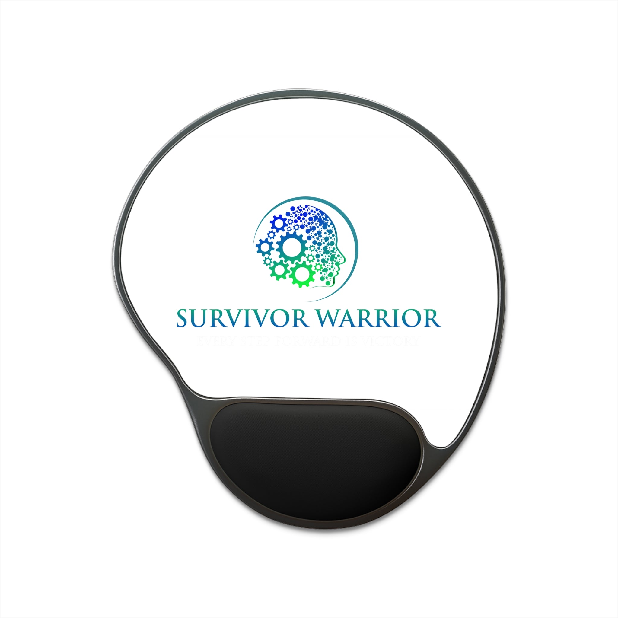 Survivor Warrior Mouse Pad with Ergonomic Wrist Rest — Supportive Computer Accessory for Survivors & Caregivers