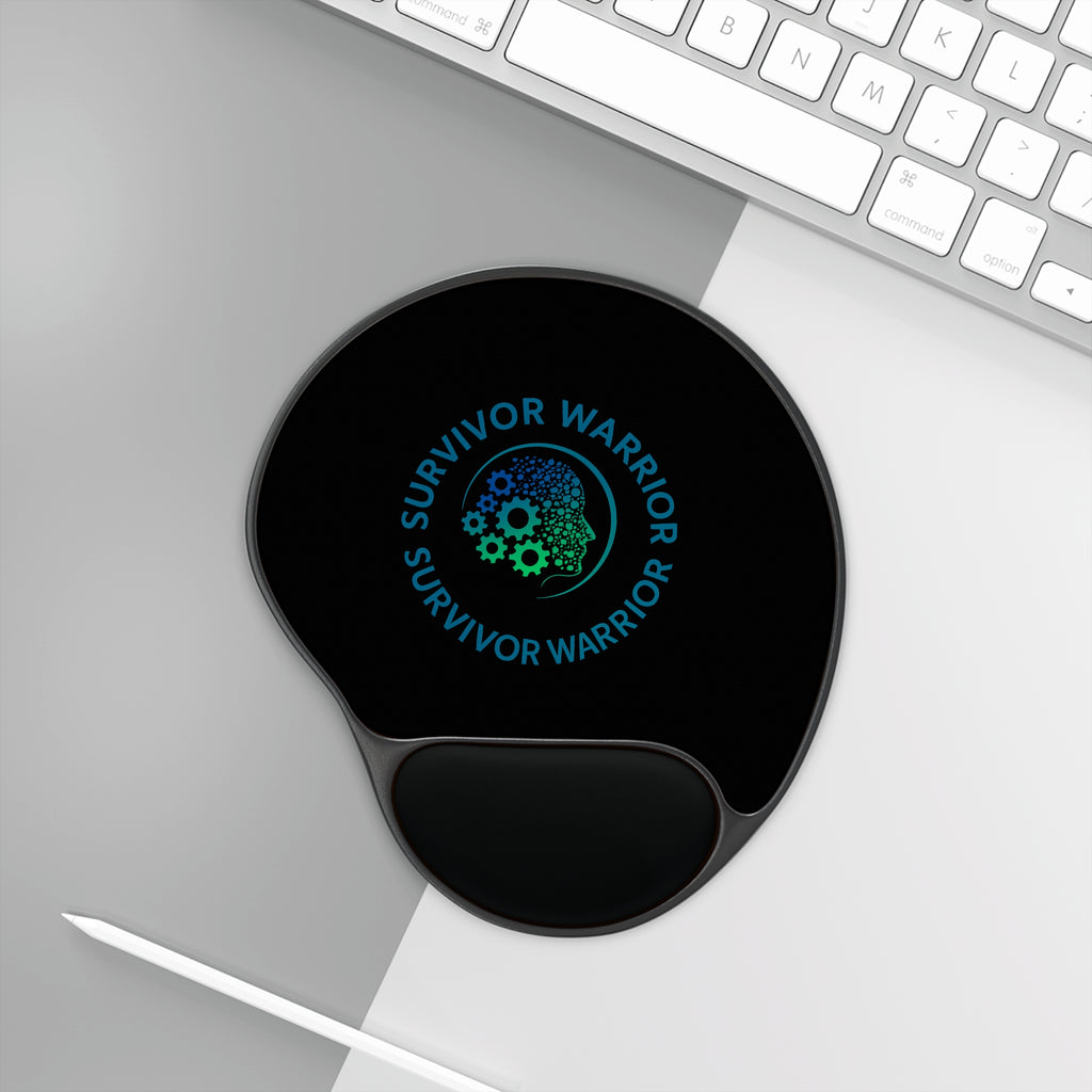 Survivor Warrior Gel Mouse Pad with Wrist Rest — Ergonomic Support for Cancer & Illness Survivors