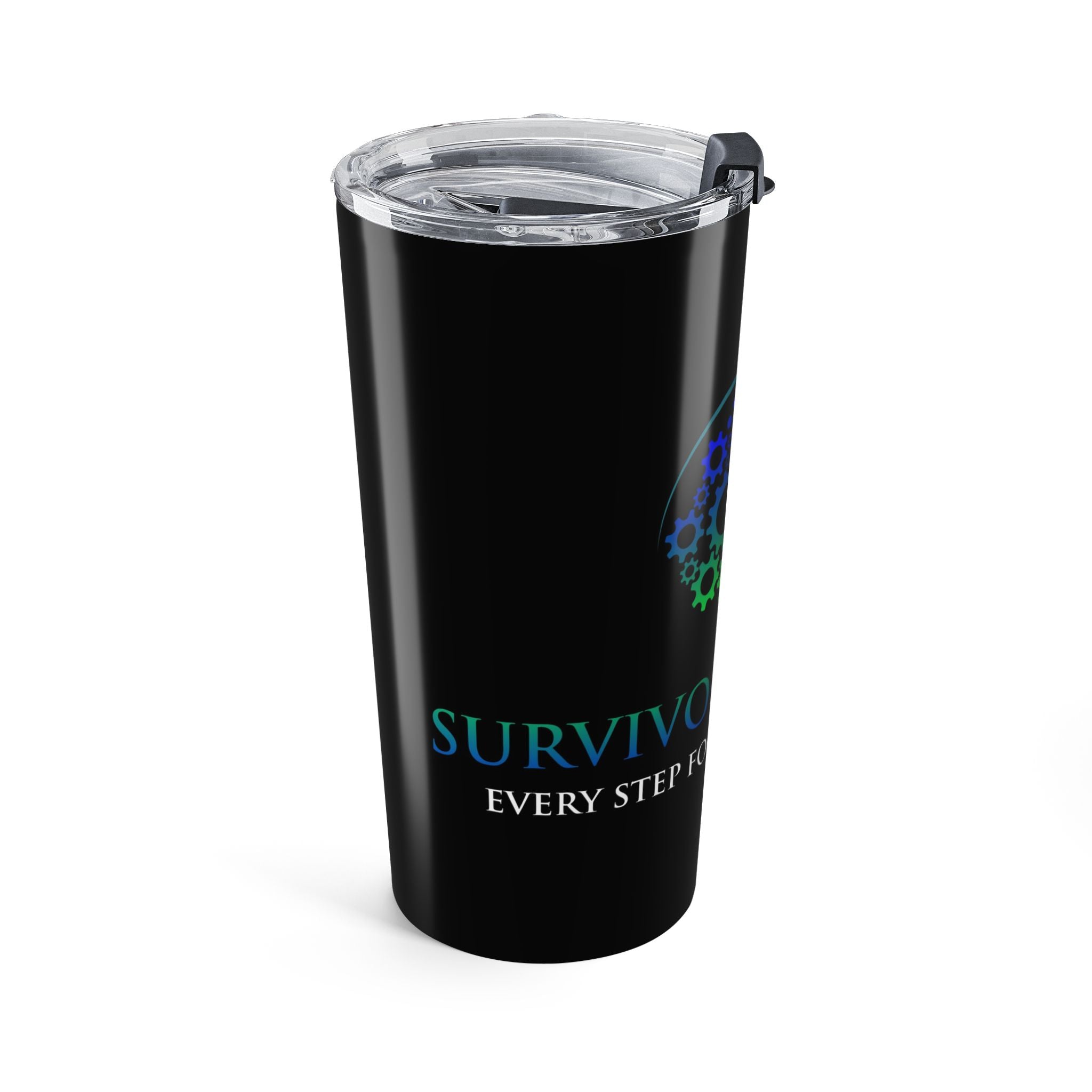 20oz Motor Warrior Insulated Tumbler — 'Step Forward Is Victory' Travel Cup