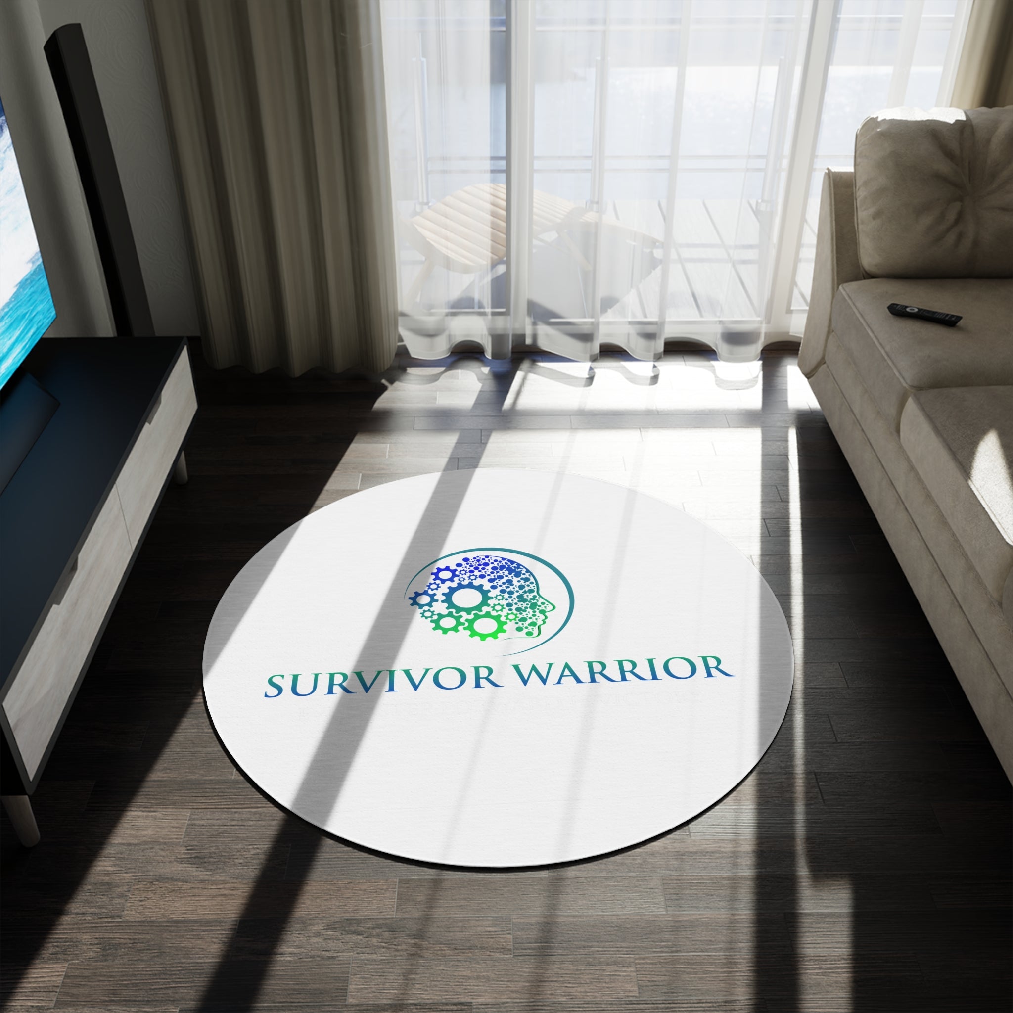 Survivor Warrior Round Rug