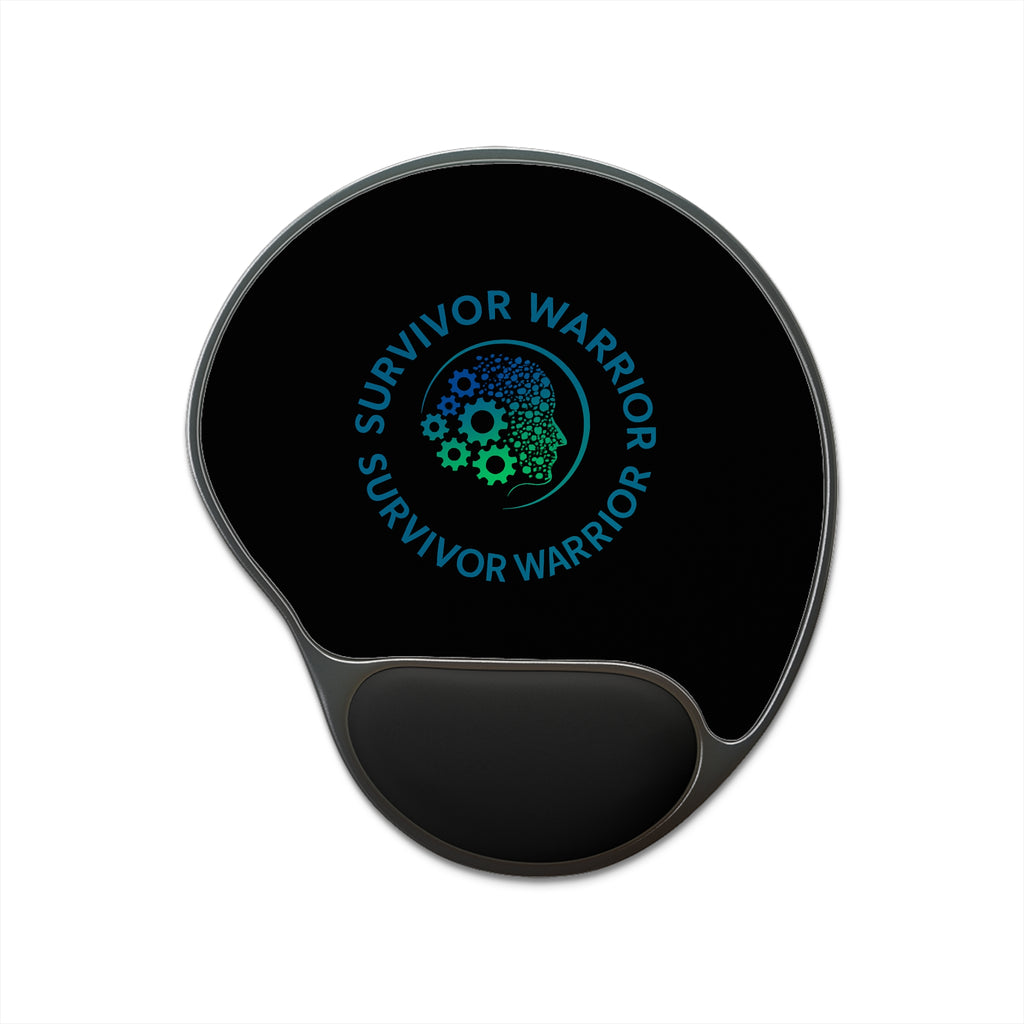 Survivor Warrior Gel Mouse Pad with Wrist Rest — Ergonomic Support for Cancer & Illness Survivors