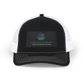 Embroidered Trucker Cap — Earth Logo Snapback Mesh Hat
