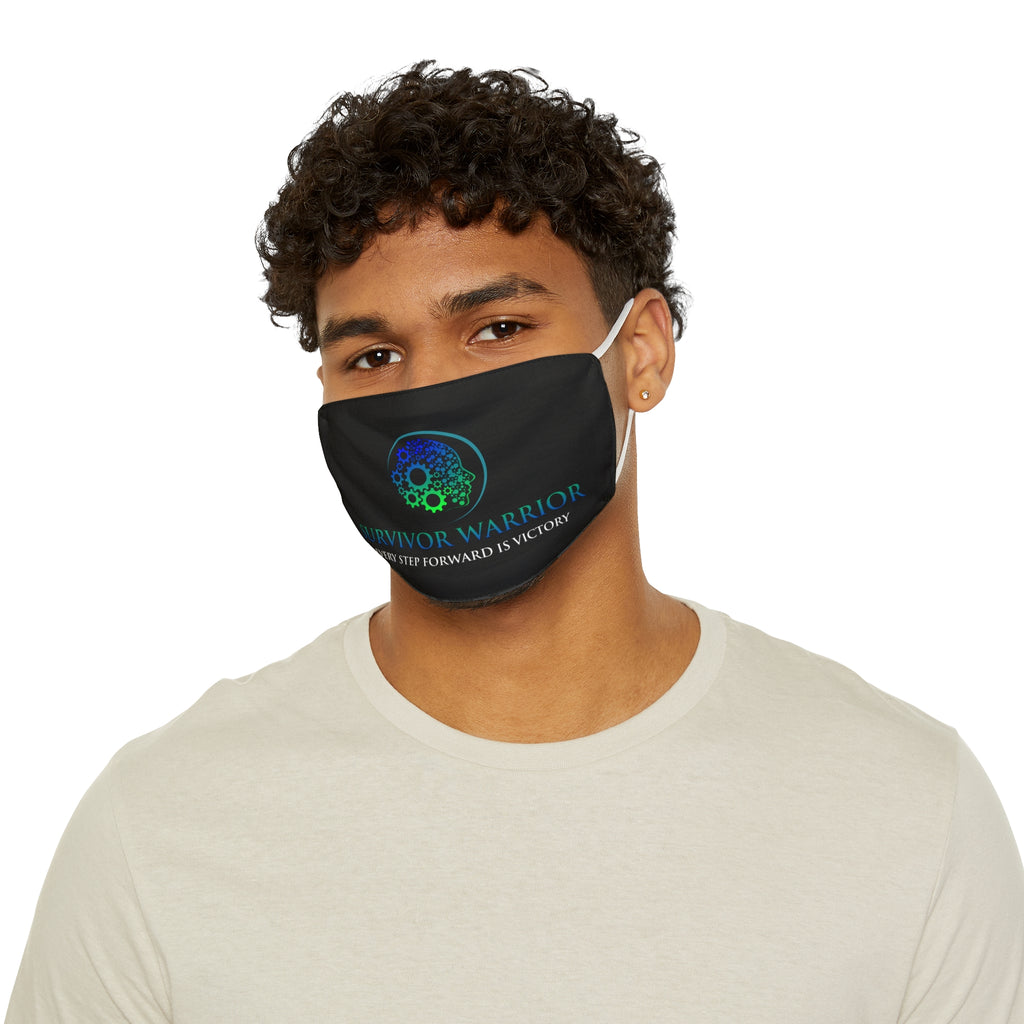 Survivor Warrior Face Mask — 'Every Step Forward Is Victory' Polyester Mask