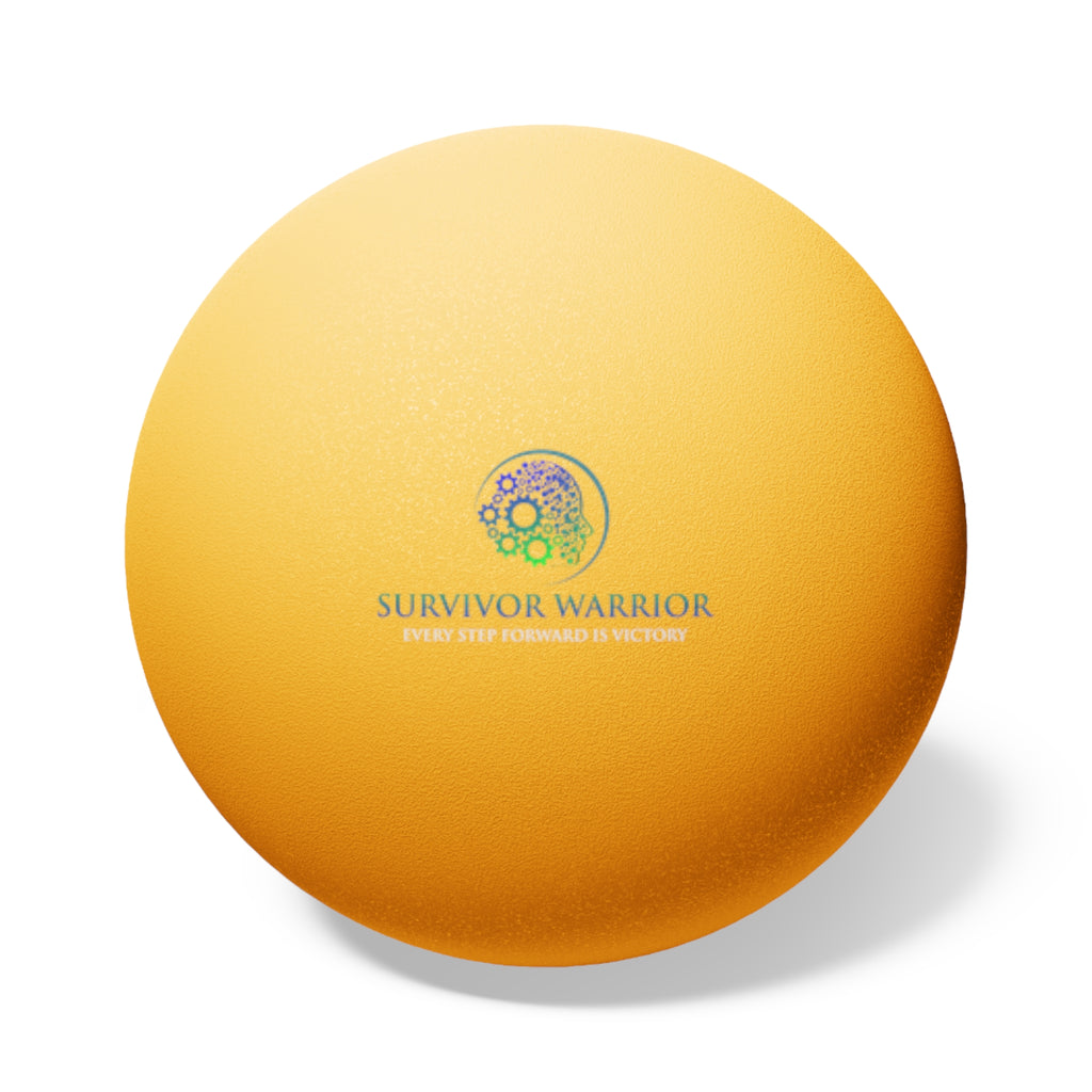 Survivor Warrior Orange Ping Pong Balls (Set of 6) - Motivational Table Tennis Balls