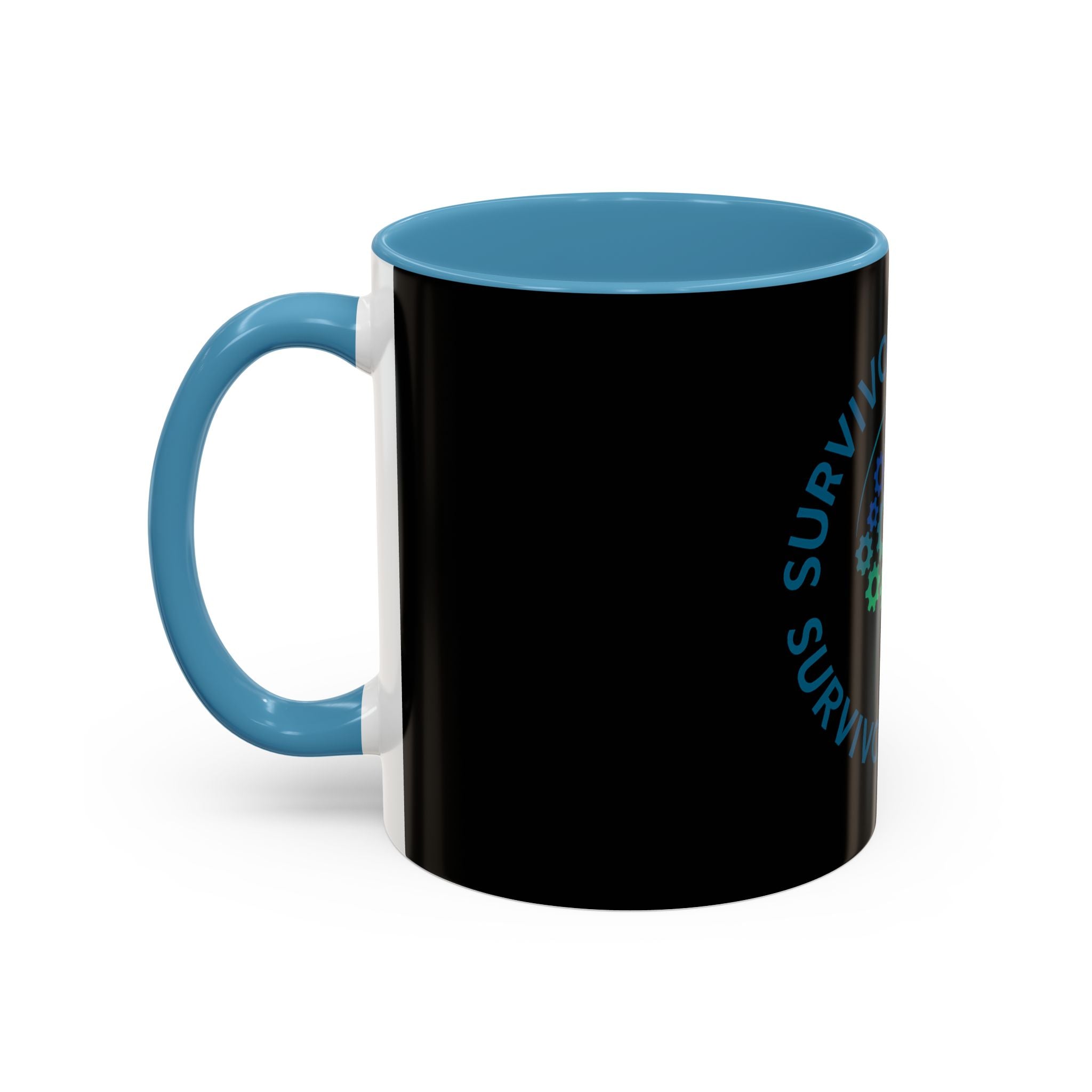 Survivor Warrior Coffee Mug — Neurodiversity Awareness Accent Mug (11/15oz)