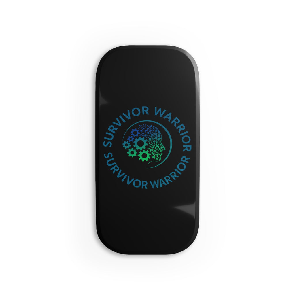 Survivor Warrior Phone Grip — Magnetic Click-On Stand & Holder