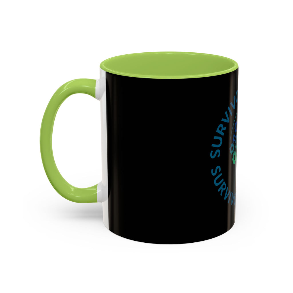 Survivor Warrior Coffee Mug — Neurodiversity Awareness Accent Mug (11/15oz)