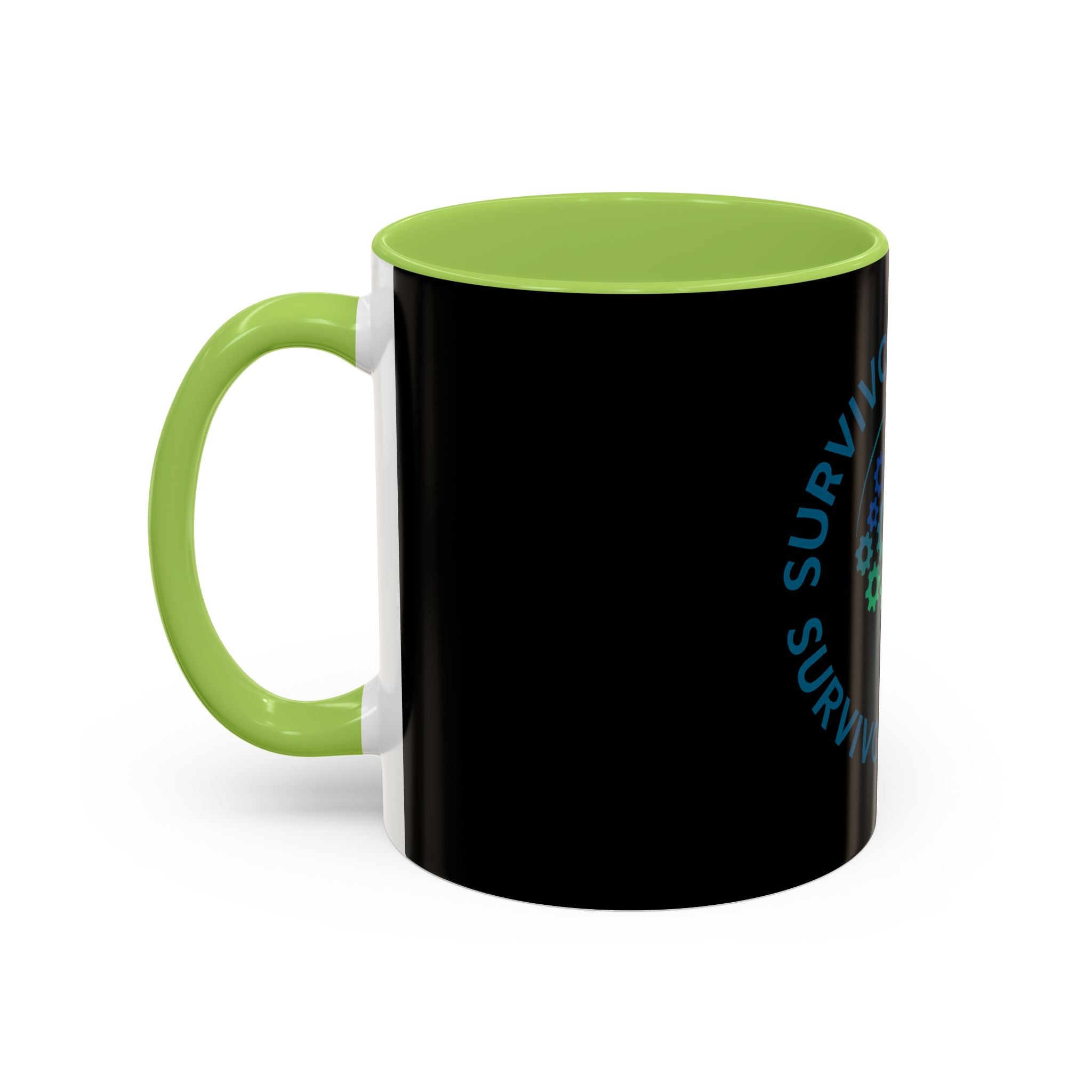 Survivor Warrior Coffee Mug — Neurodiversity Awareness Accent Mug (11/15oz)