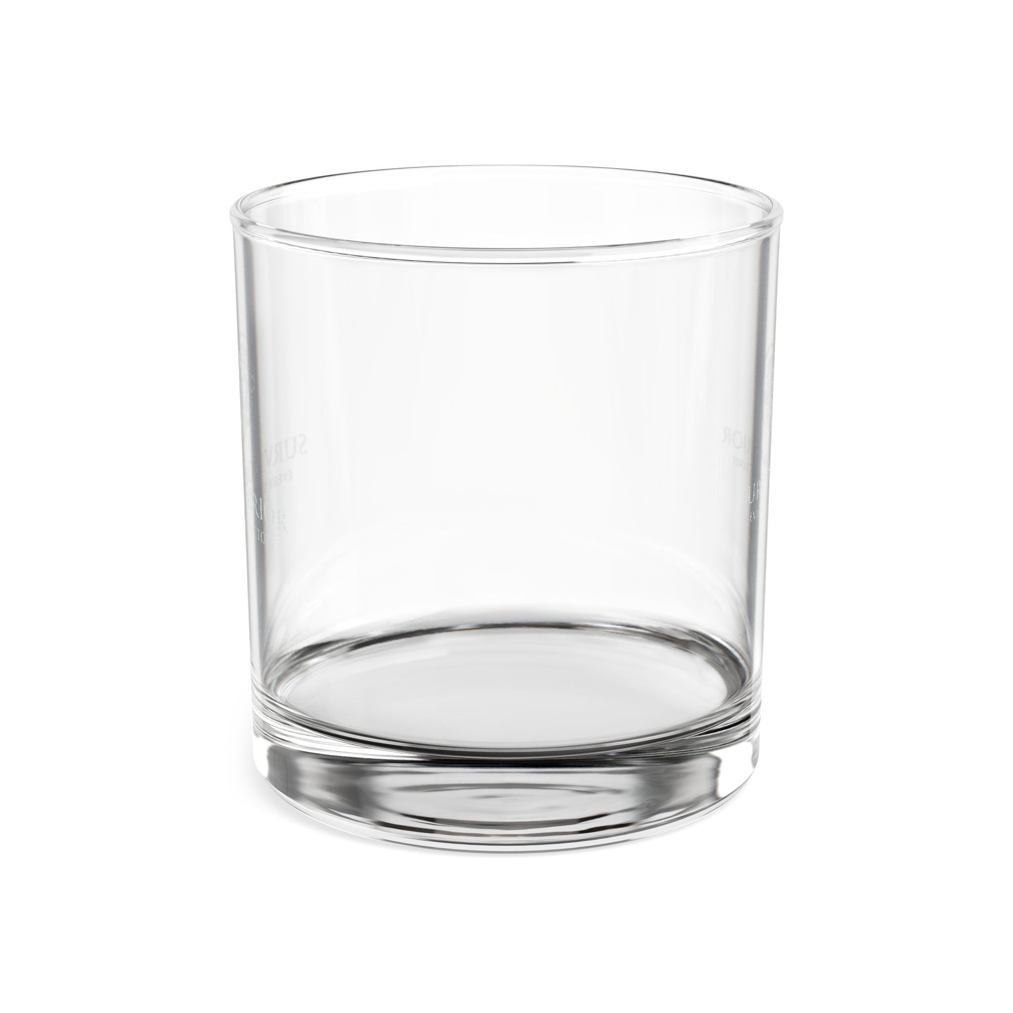 Engraved 10.5oz Whiskey Glass — Survivor Warrior Logo Rocks Glass