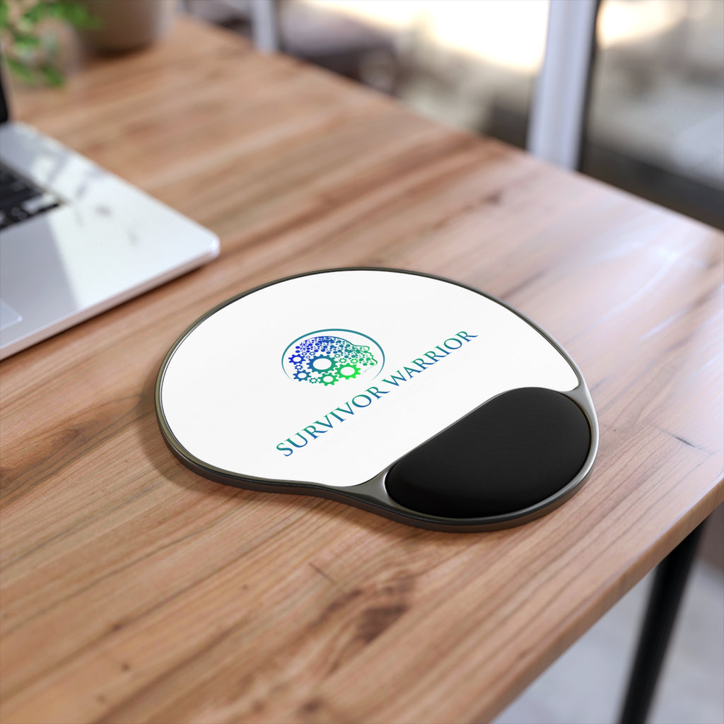 Survivor Warrior Mouse Pad with Ergonomic Wrist Rest — Supportive Computer Accessory for Survivors & Caregivers