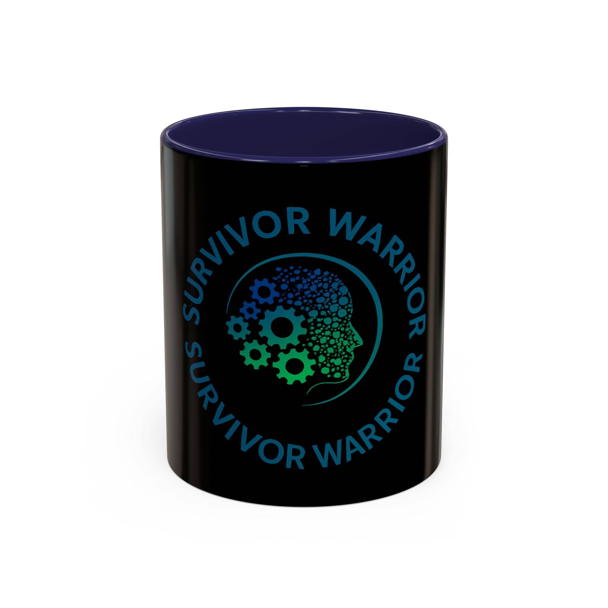 Survivor Warrior Coffee Mug — Neurodiversity Awareness Accent Mug (11/15oz)