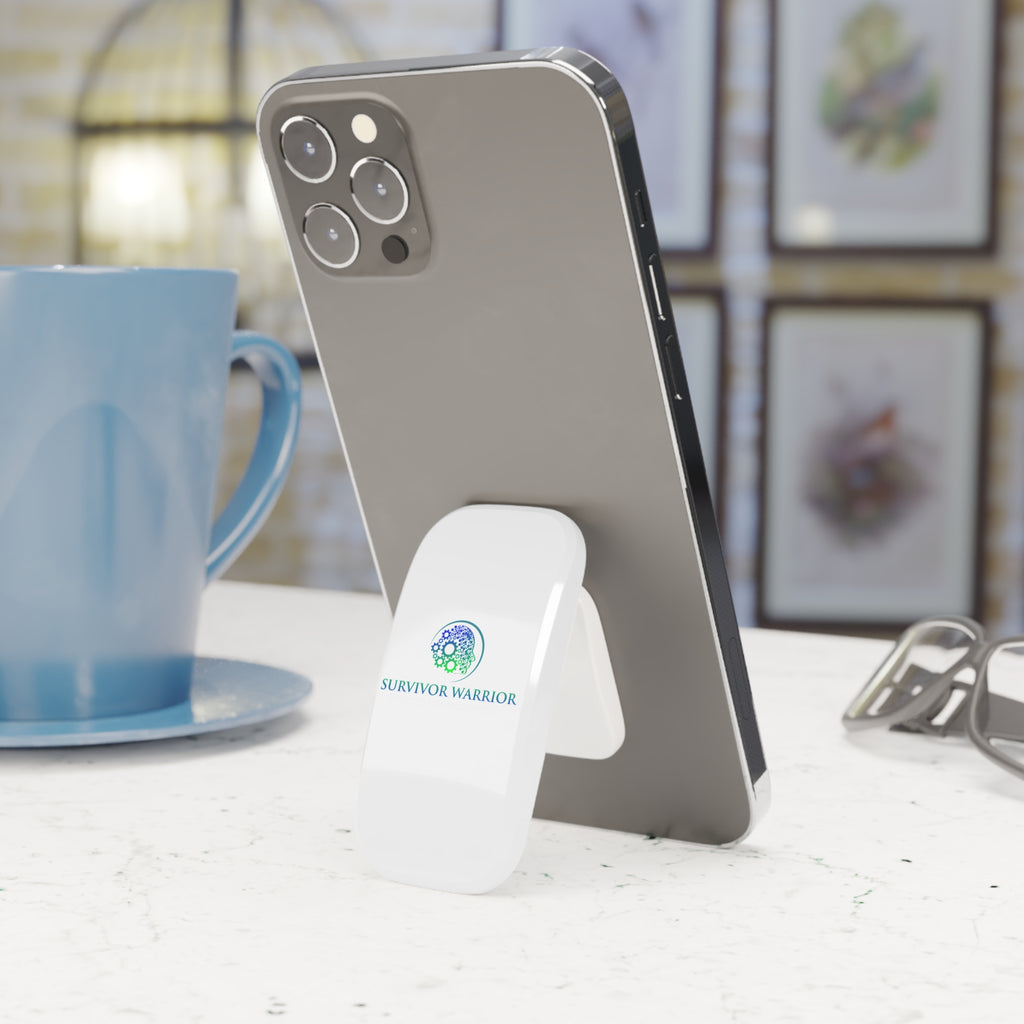 Survivor Warrior Phone Grip & Stand — Support Ribbon Floral Emblem