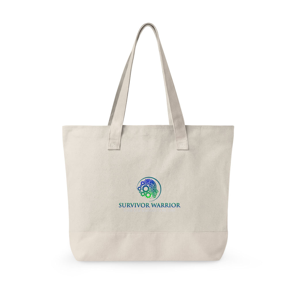 Zippered Canvas Tote