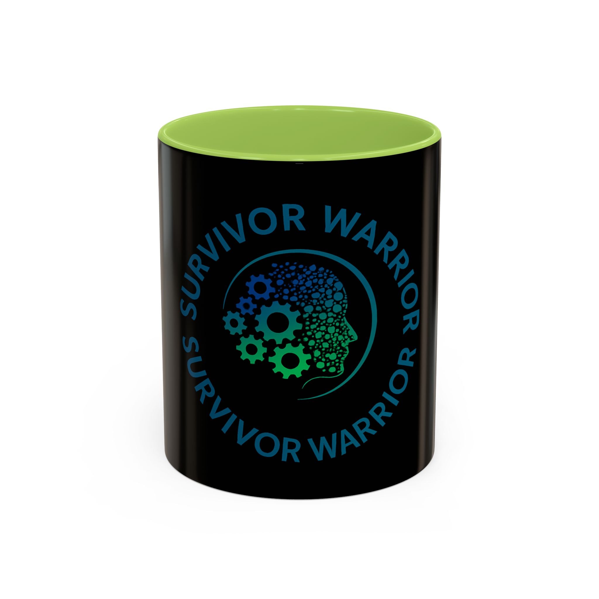 Survivor Warrior Coffee Mug — Neurodiversity Awareness Accent Mug (11/15oz)
