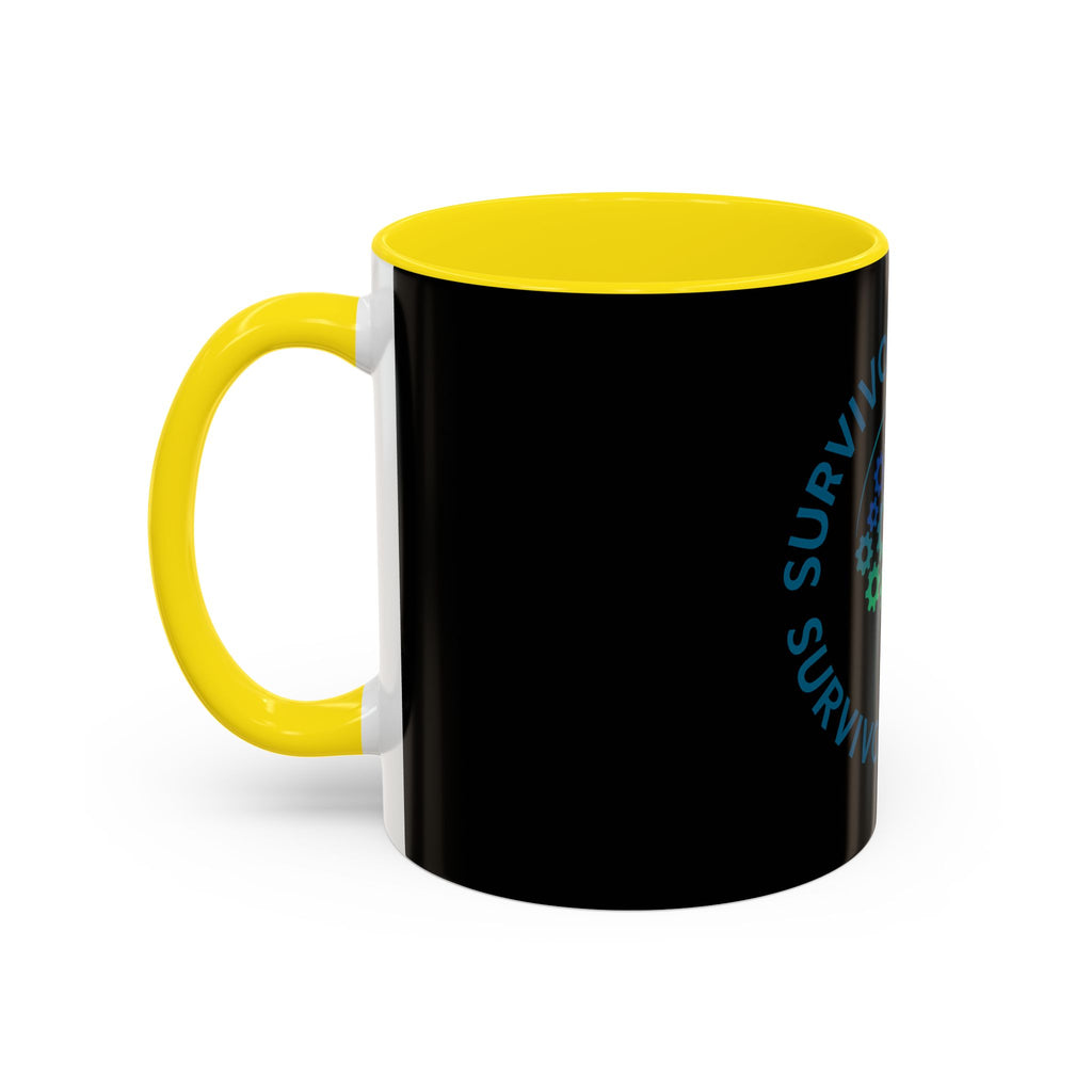 Survivor Warrior Coffee Mug — Neurodiversity Awareness Accent Mug (11/15oz)