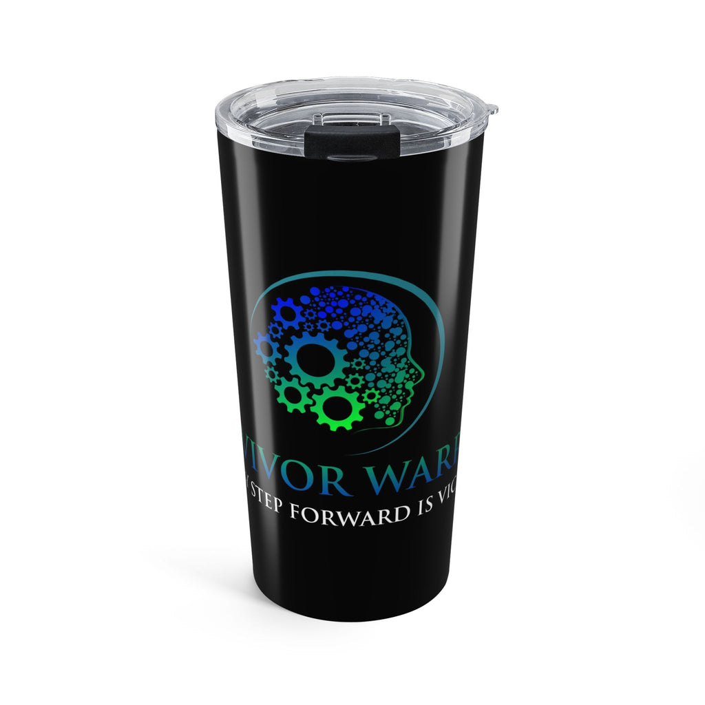 20oz Motor Warrior Insulated Tumbler — 'Step Forward Is Victory' Travel Cup