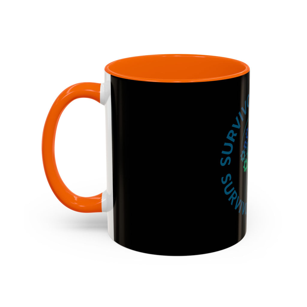 Survivor Warrior Coffee Mug — Neurodiversity Awareness Accent Mug (11/15oz)