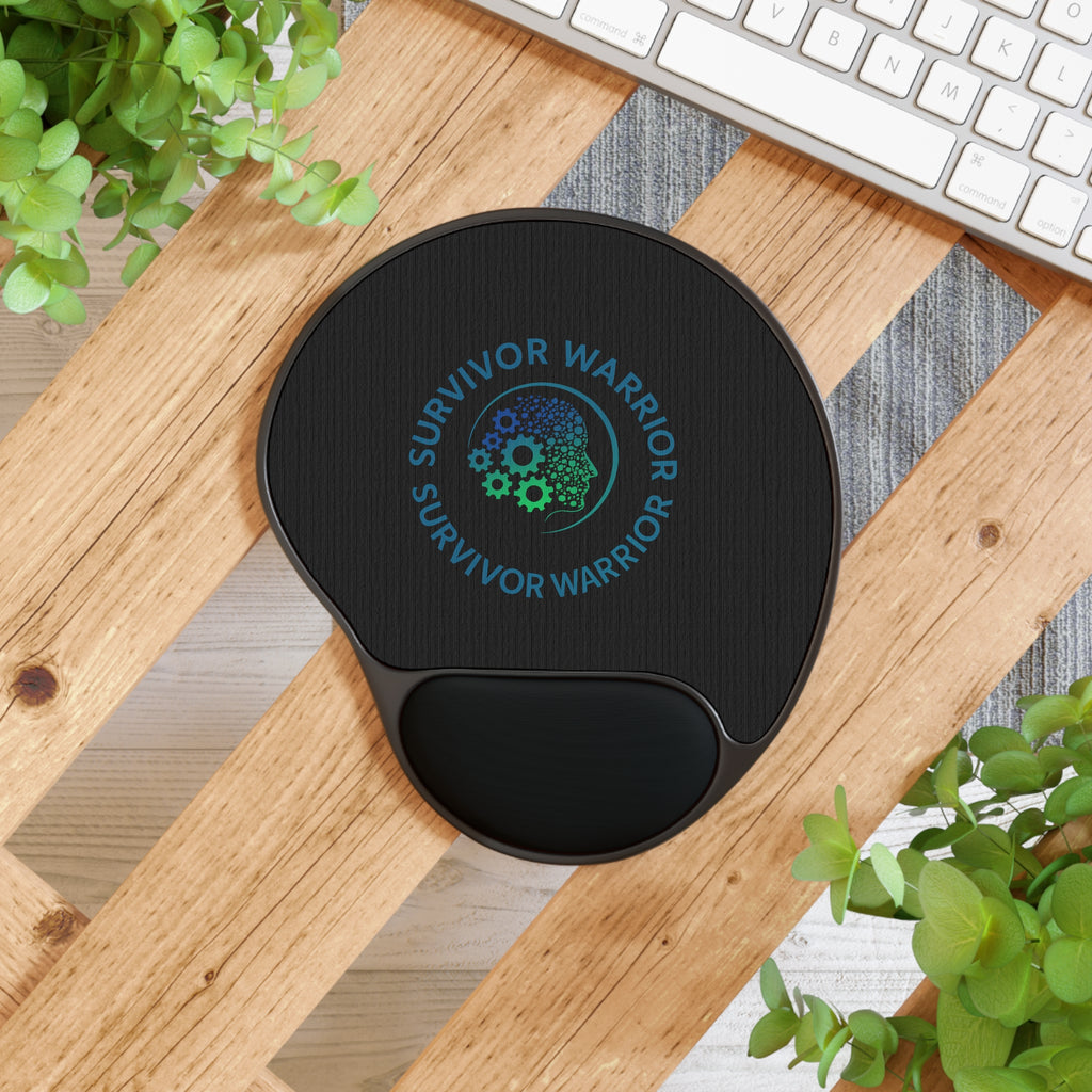 Survivor Warrior Gel Mouse Pad with Wrist Rest — Ergonomic Support for Cancer & Illness Survivors