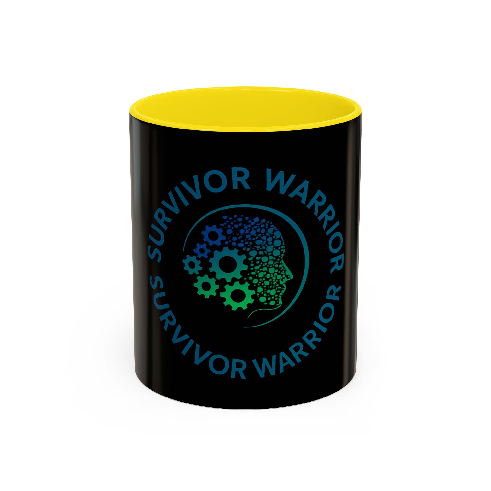 Survivor Warrior Coffee Mug — Neurodiversity Awareness Accent Mug (11/15oz)
