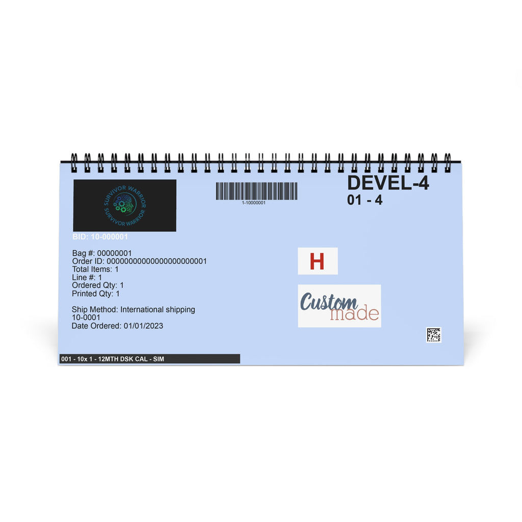 Survivor Warrior Desktop Calendar — Mental Health Awareness Spiral Desk Calendar