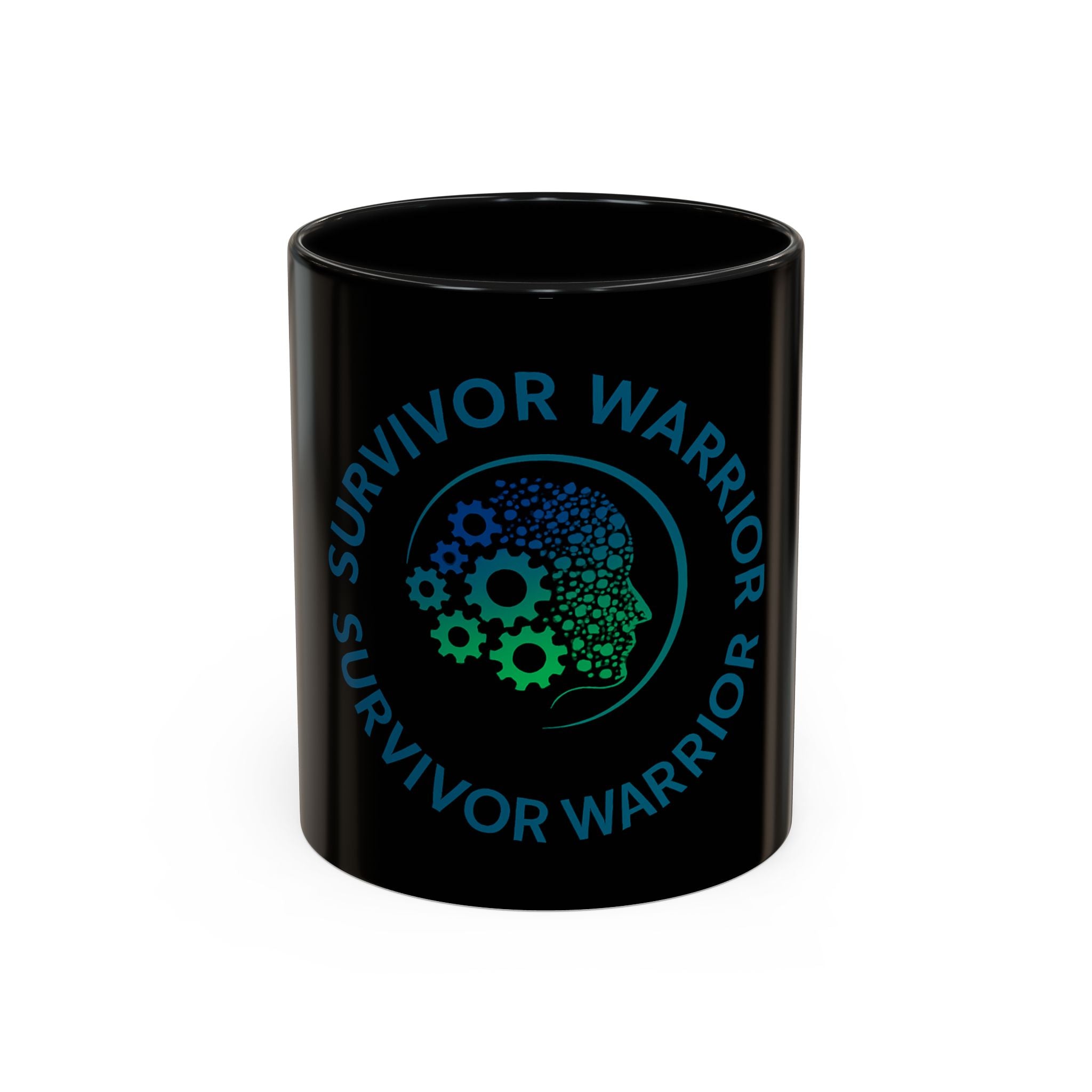 Survivor Warrior Coffee Mug — Neurodiversity Awareness Accent Mug (11/15oz)