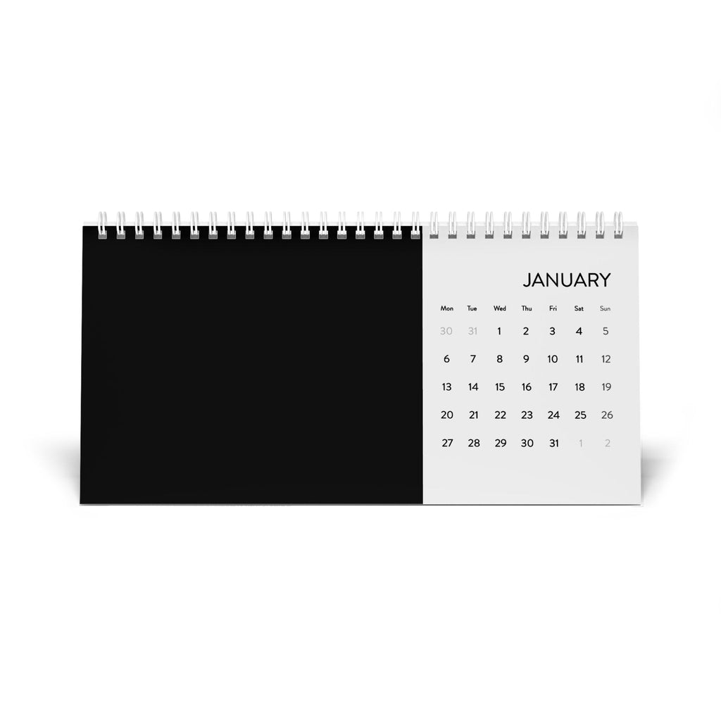 2025 Minimal Desk Calendar — Grid Month Planner