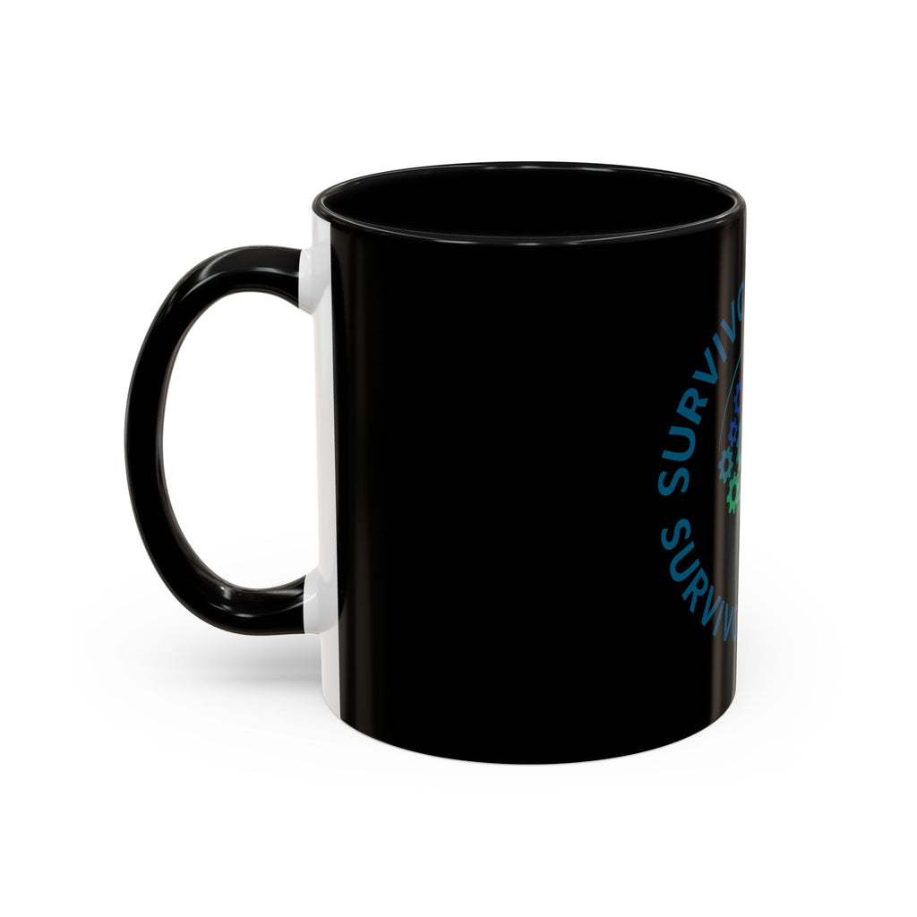 Survivor Warrior Coffee Mug — Neurodiversity Awareness Accent Mug (11/15oz)