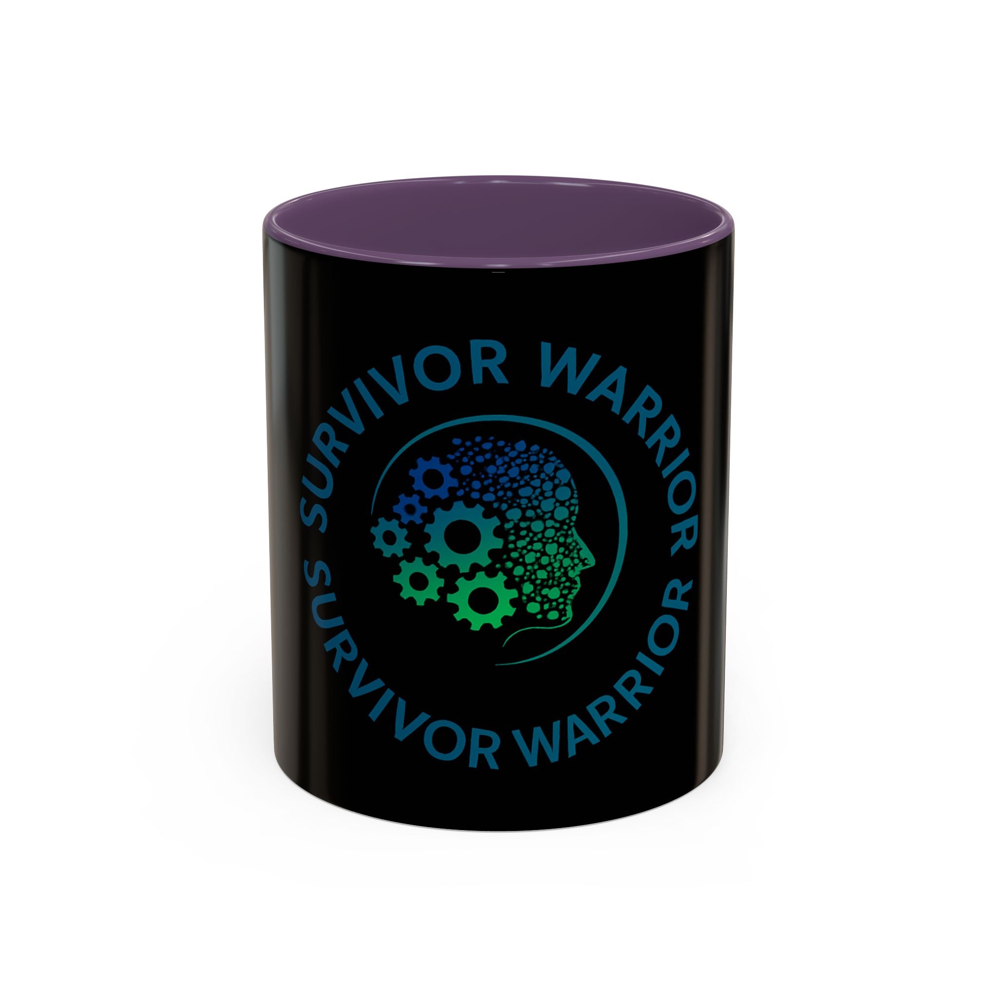 Survivor Warrior Coffee Mug — Neurodiversity Awareness Accent Mug (11/15oz)