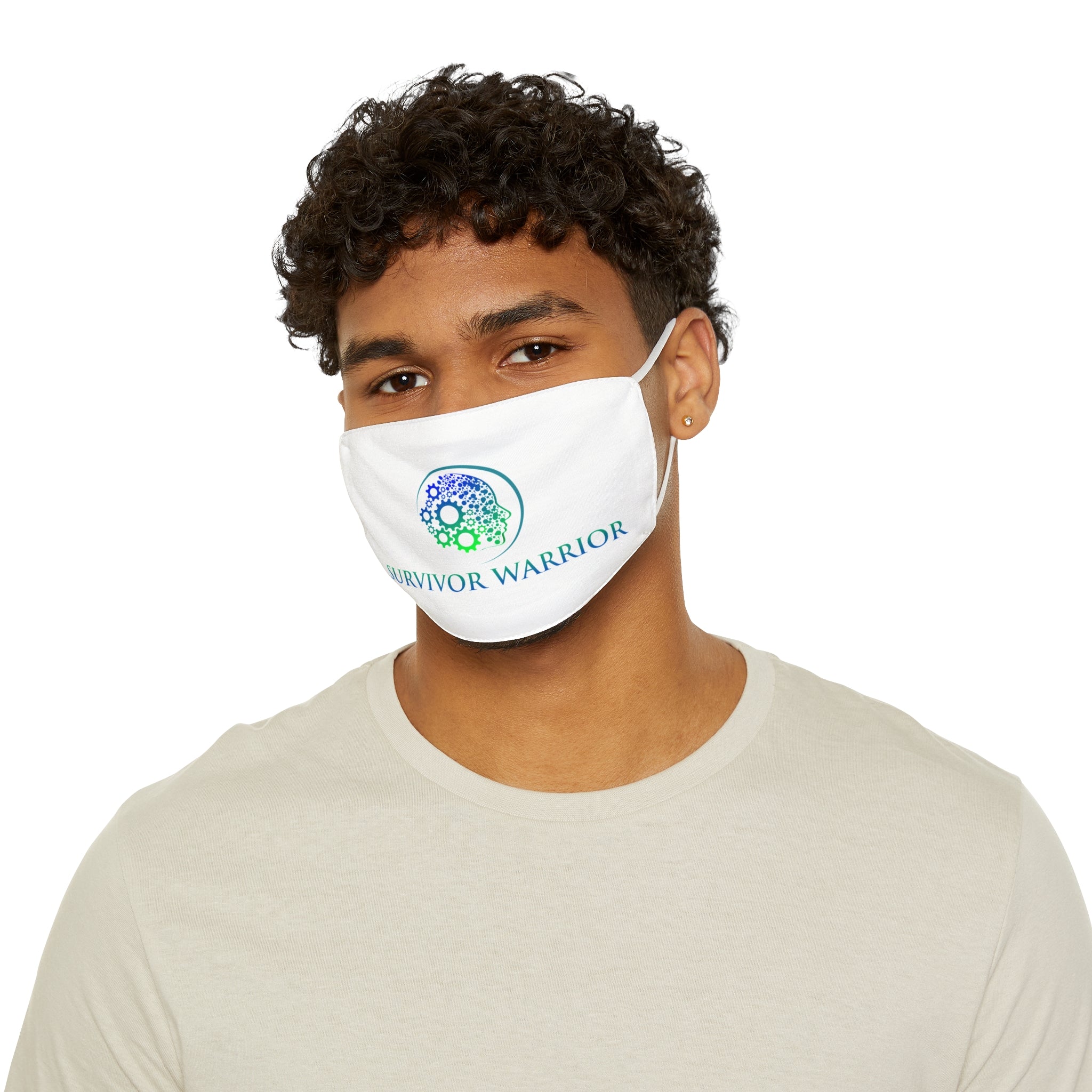 Survivor Warrior Face Mask — Adjustable Snug-Fit Polyester Mask with Empowering Ribbon Design