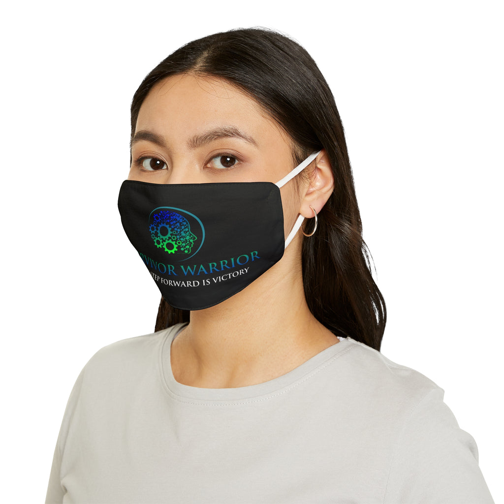Survivor Warrior Face Mask — 'Every Step Forward Is Victory' Polyester Mask