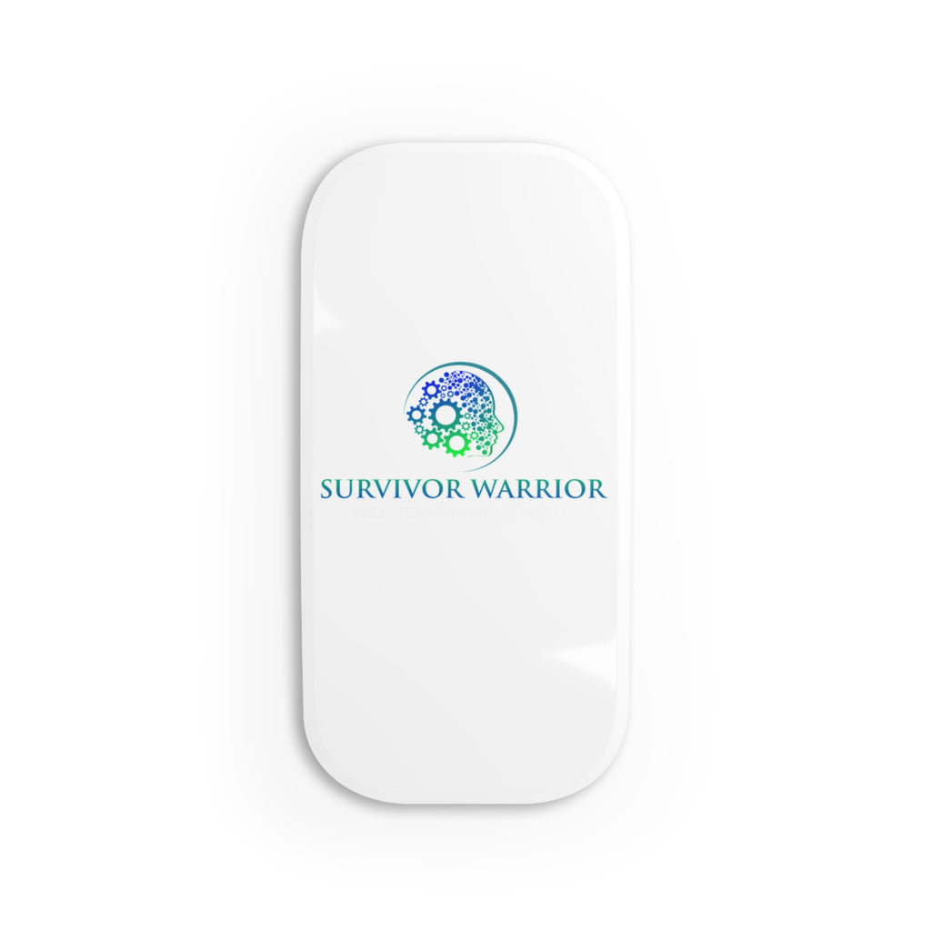 Survivor Warrior Phone Grip & Stand — Support Ribbon Floral Emblem
