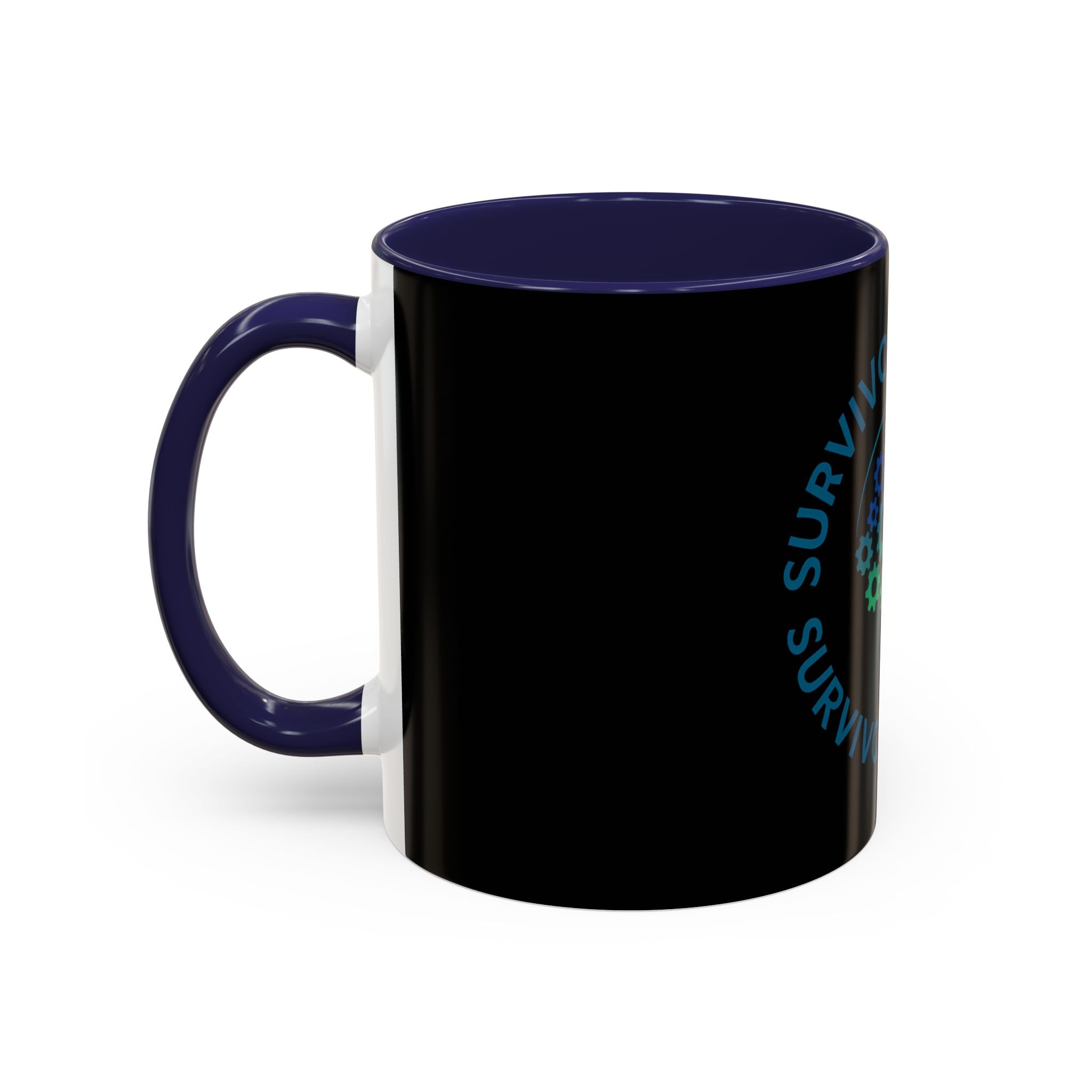 Survivor Warrior Coffee Mug — Neurodiversity Awareness Accent Mug (11/15oz)